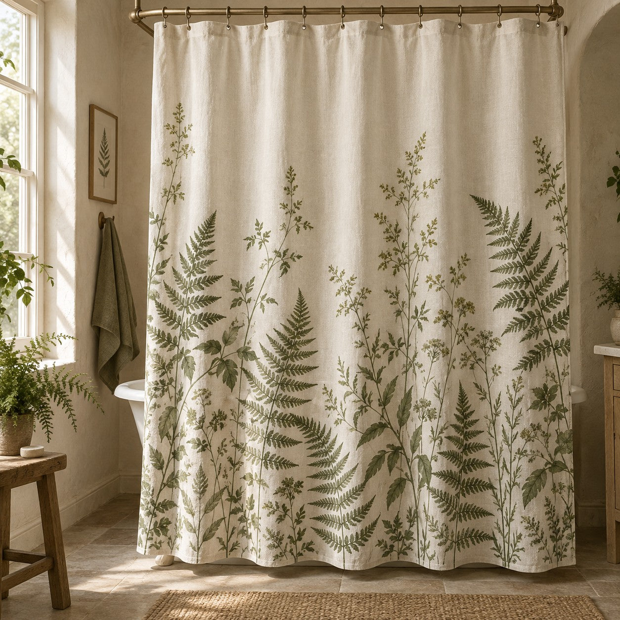 Oatmeal throw and natural textures