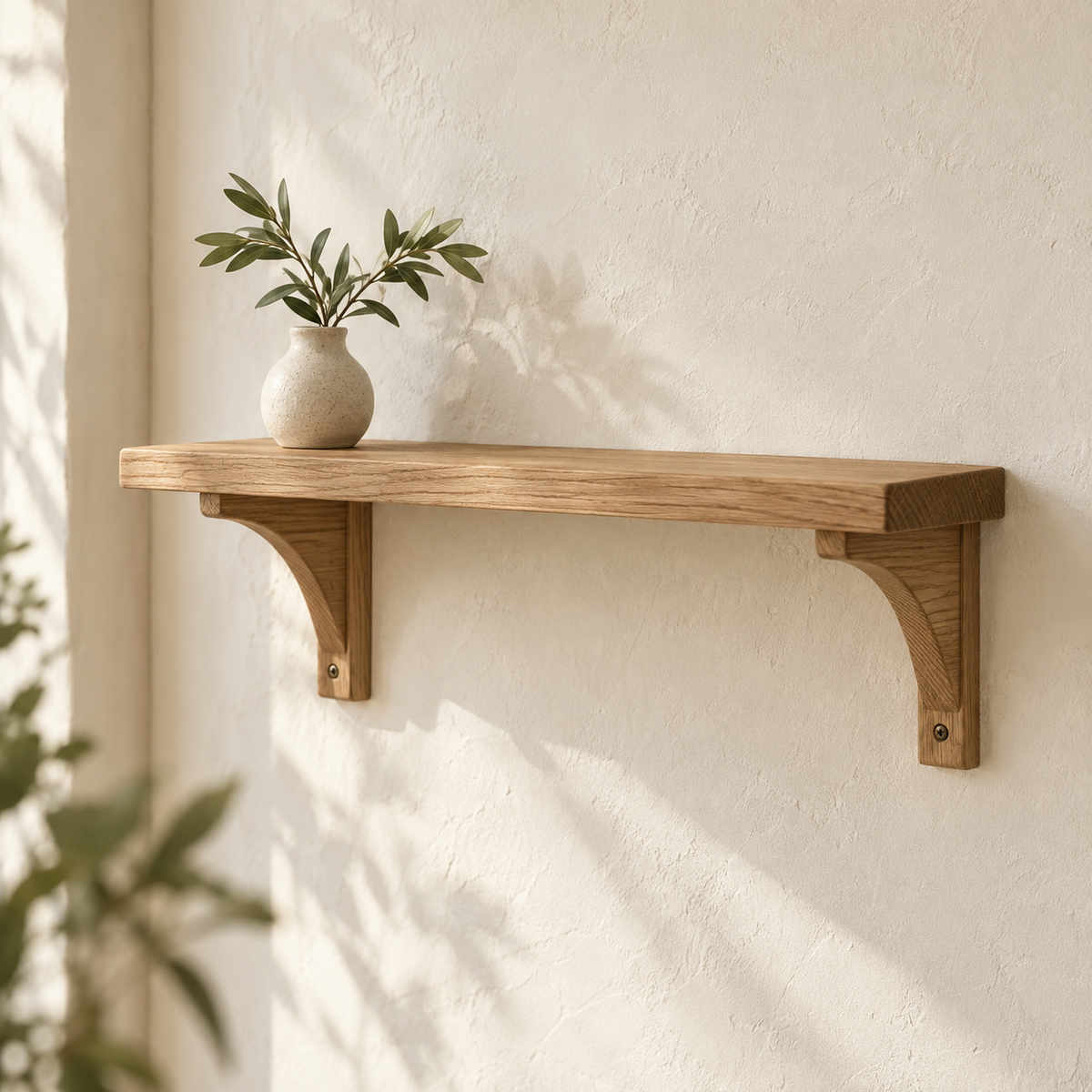 Mosselune Grove Wooden Wall Display Shelf